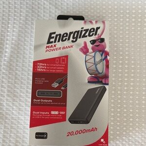 Energizer Max Power Bank 20,000mAh Wireless High Capacity Last up to 72 Hours
